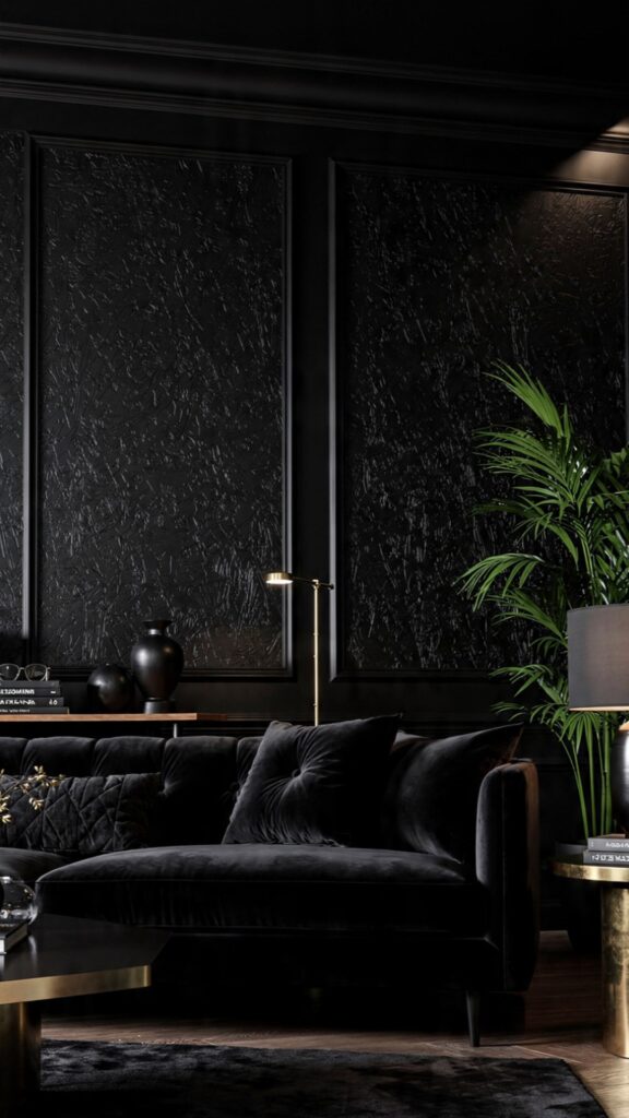 Add Texture With Black Wallpaper