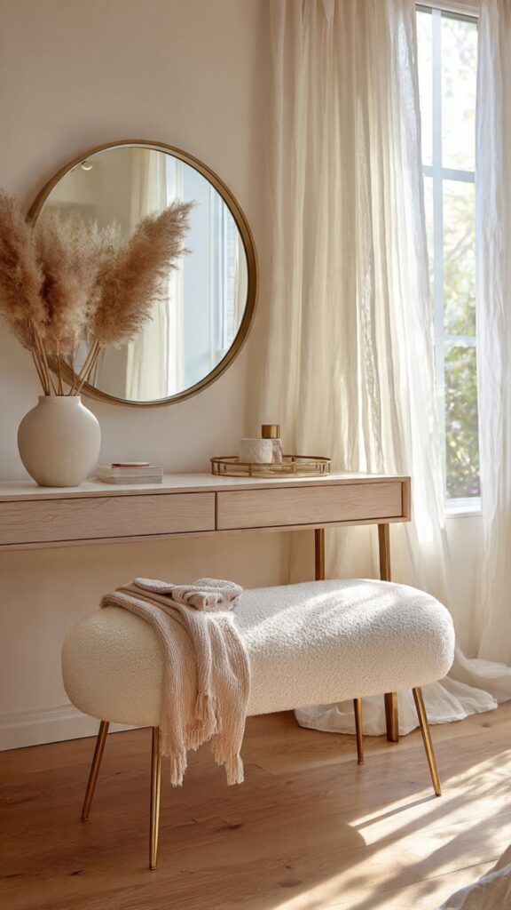 Bedroom Bench as a Vanity Seat