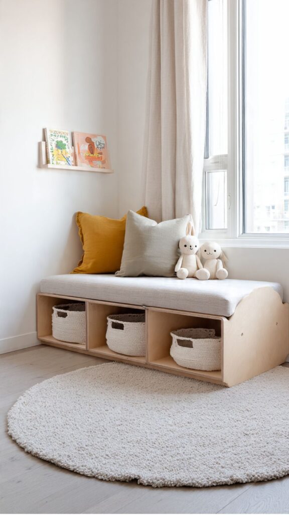 Bedroom Bench for Kids' Rooms