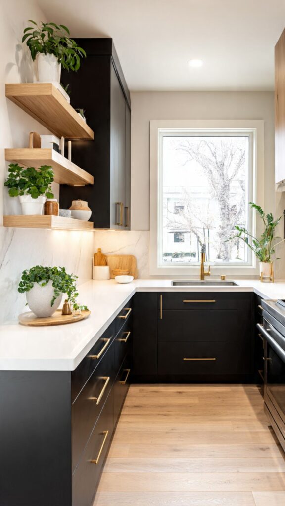 Black Kitchen Cabinets in Small Kitchens