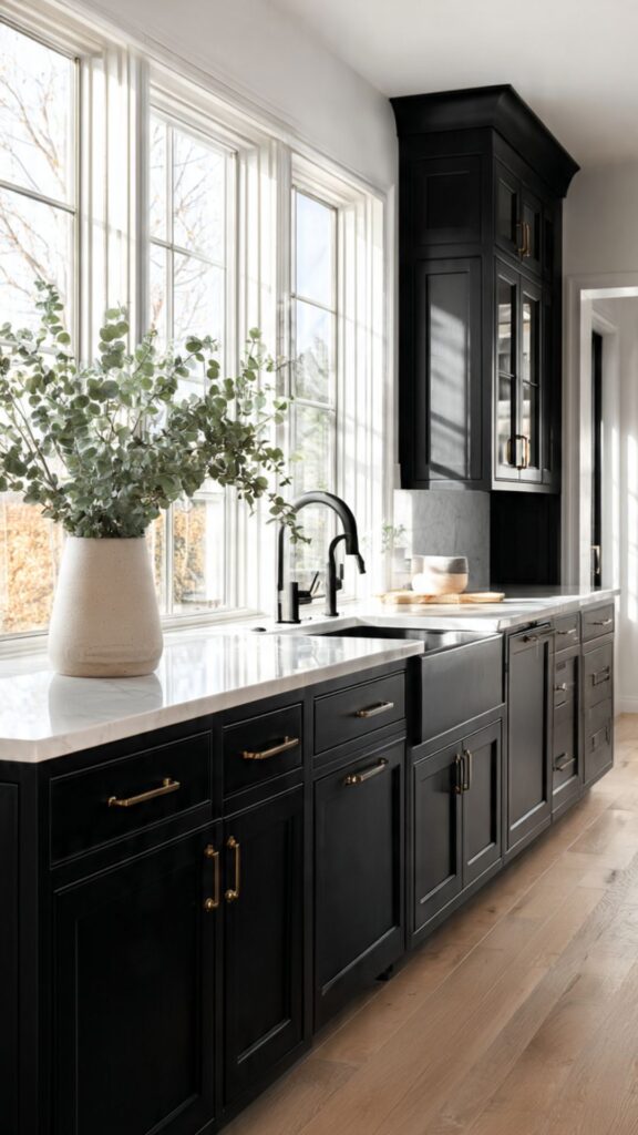 Black Shaker Cabinets