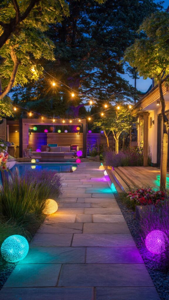 Colour-Changing Garden Lights