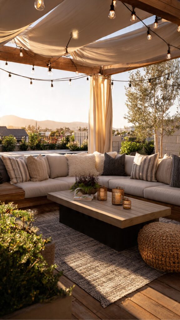 Create a Defined Outdoor Living Room