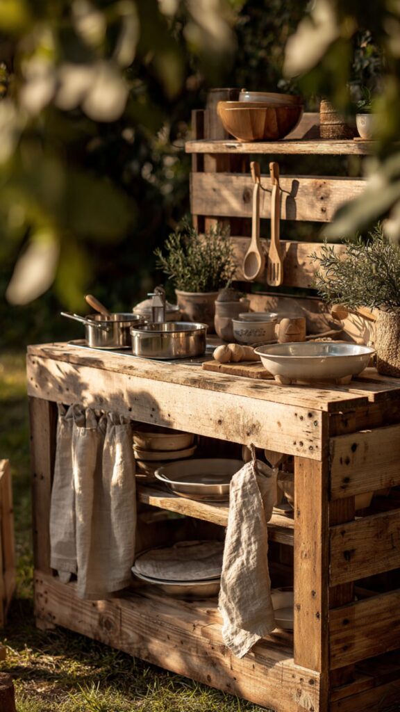 DIY Mud Kitchen from Pallets