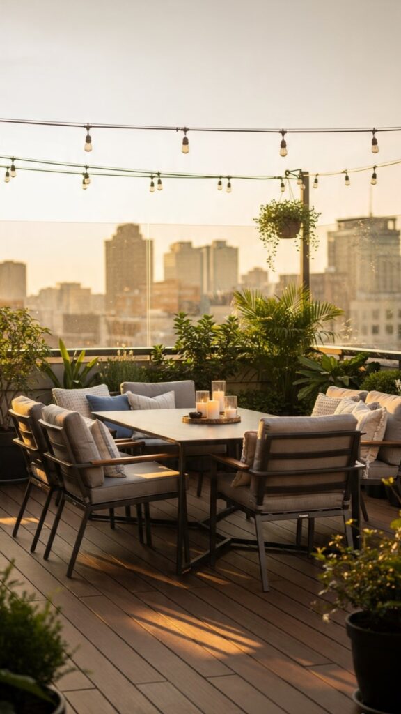 Design a Rooftop Dining Area for Outdoor Entertaining
