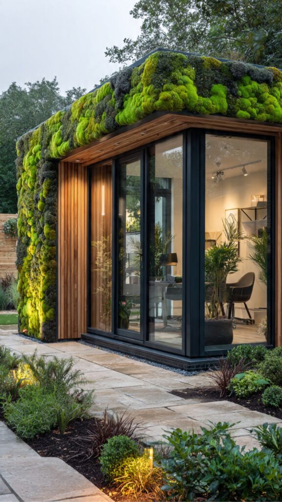 Garden Office Studio with Living Wall