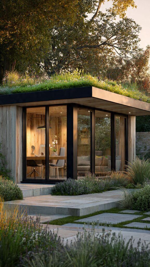 Garden Room Garden Office with Living Roof