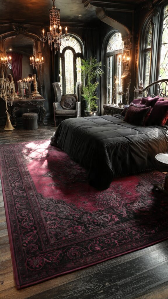 Gothic Bedroom Flooring and Rugs