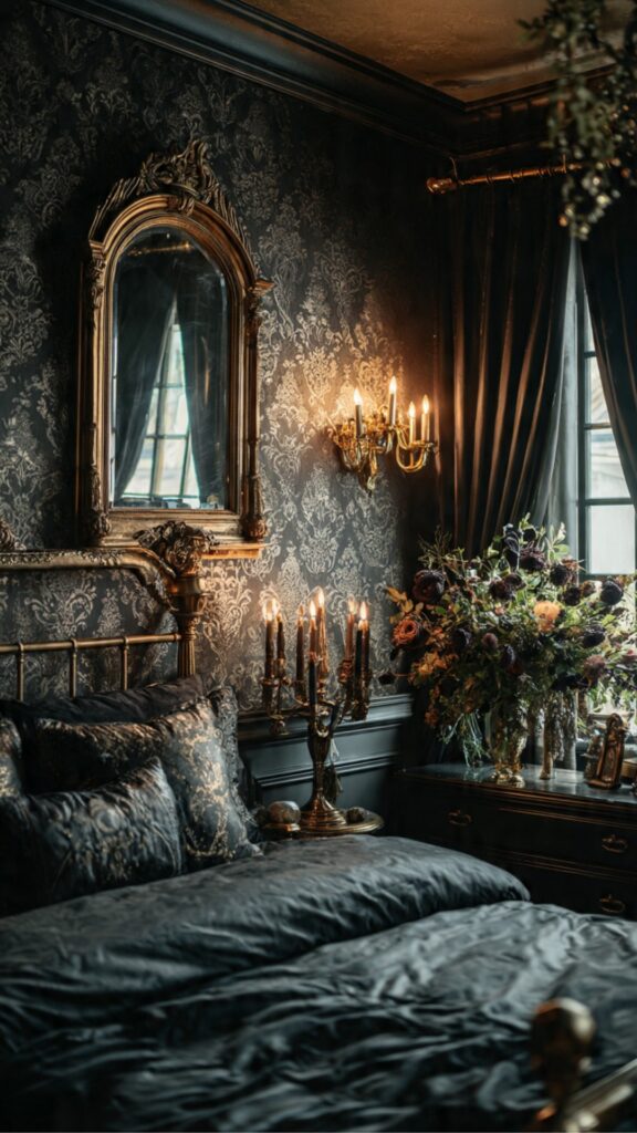 Gothic Bedroom Wallpaper and Wall Treatments