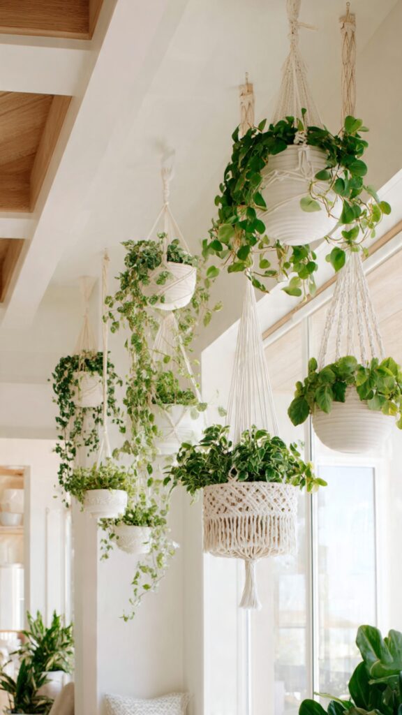 Hanging Plants and Ceiling-Level Styling