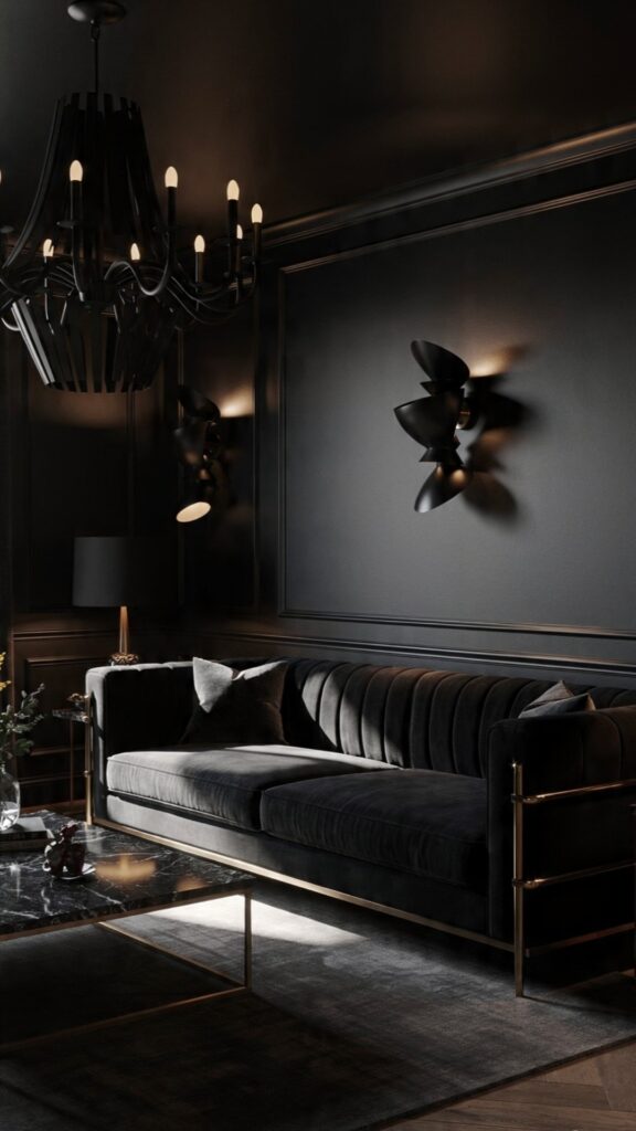 Incorporate Black Lighting Fixtures