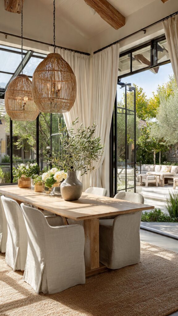Indoor-Outdoor Dining Sunroom