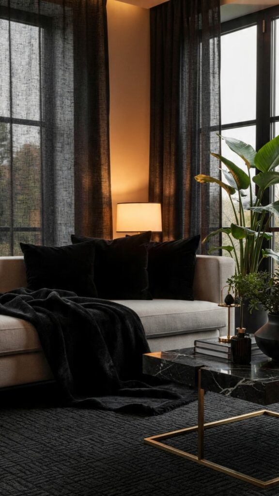 Introduce Black Through Soft Furnishings