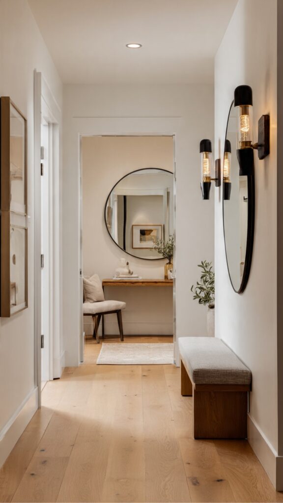 Layer Sconces on Either Side of a Mirror or Art