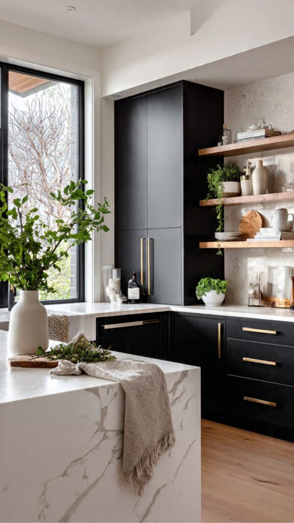 Matte Black Cabinets for a Sleek