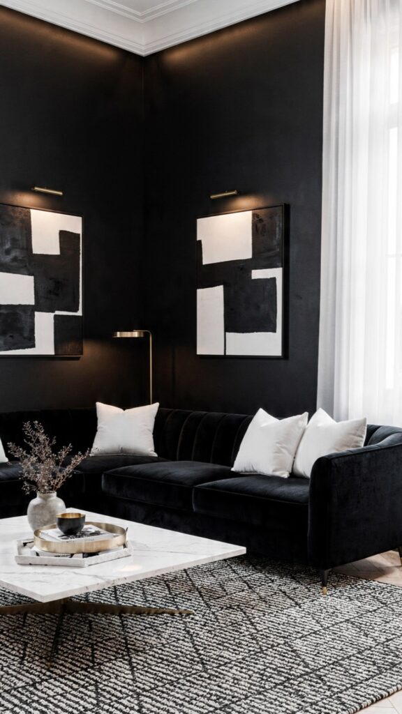 Mix Black With White for High-Contrast Drama