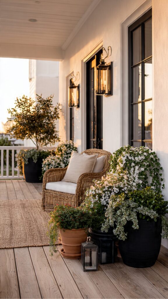 Planters and Container Gardening on the Front Porch