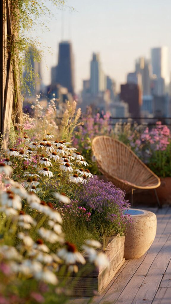 Pollinator-Friendly Rooftop Garden