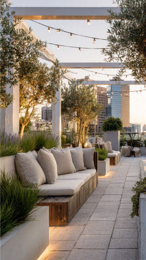 Rooftop Garden with Pergola