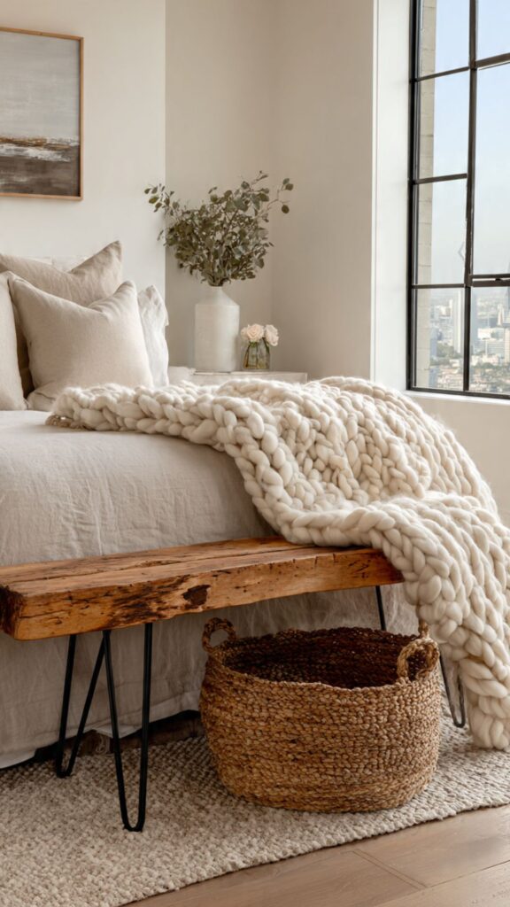 Rustic Bedroom Bench