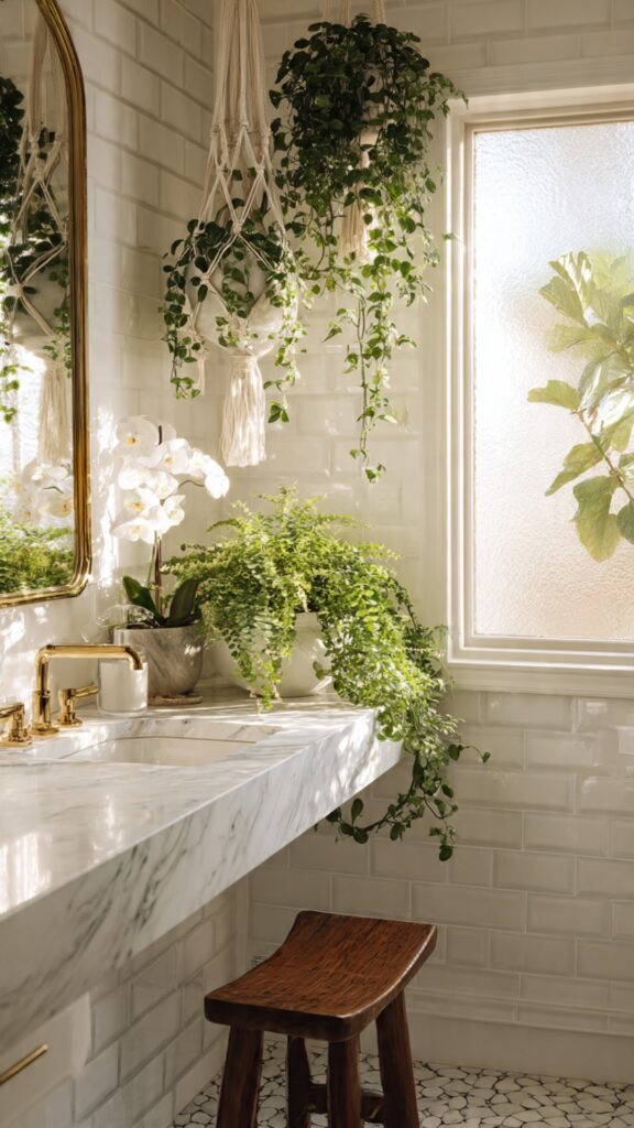 Styling Plants in Bathrooms