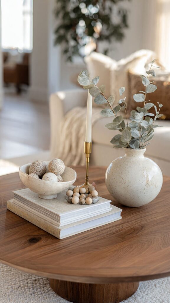 Styling a Round Coffee Table