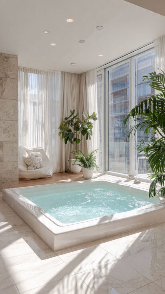 Sunroom with Pool or Hot Tub