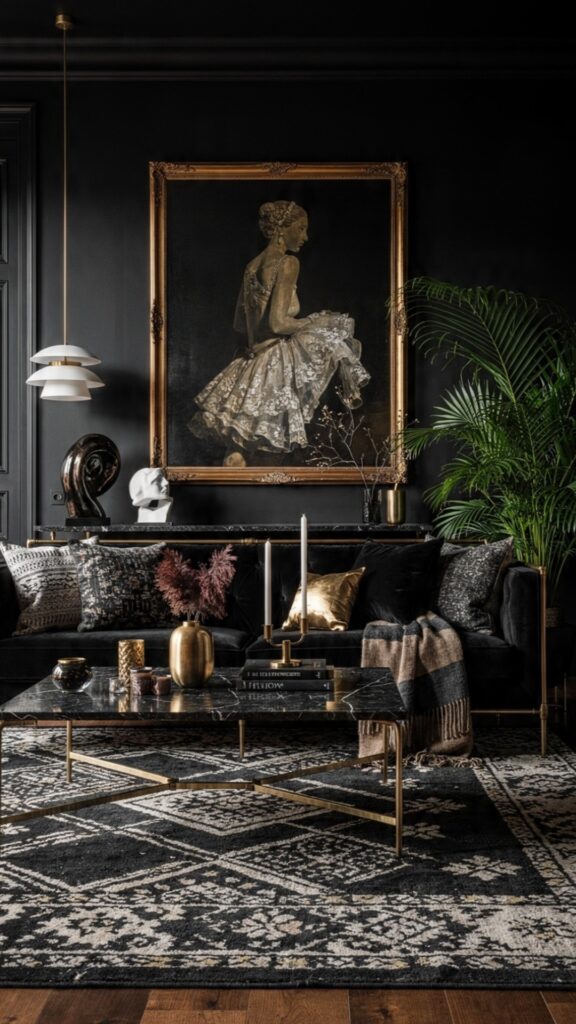 Try Black in an Eclectic or Maximalist Style