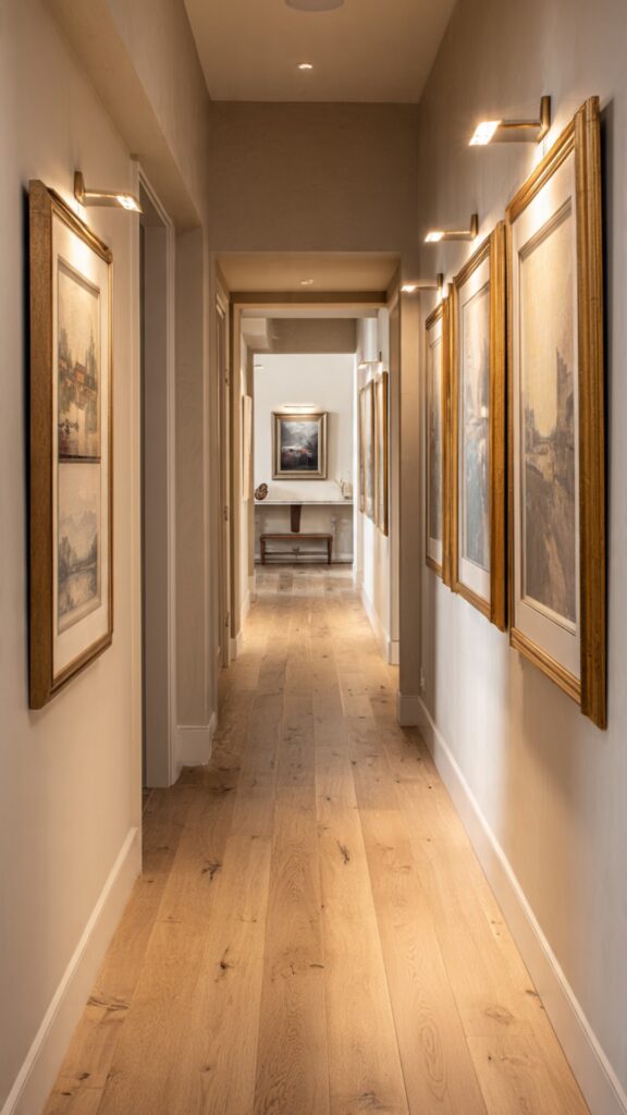 Try Picture Lights to Highlight Art and Add Warmth