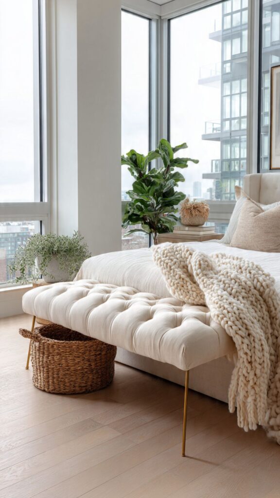 Tufted Bench for the Bedroom