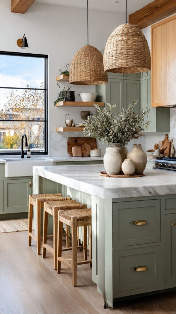 Two Tone Kitchen Cabinets for Farmhouse Style