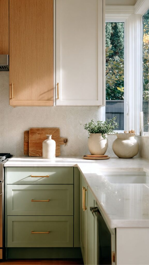 Two Tone Kitchens in Small Spaces