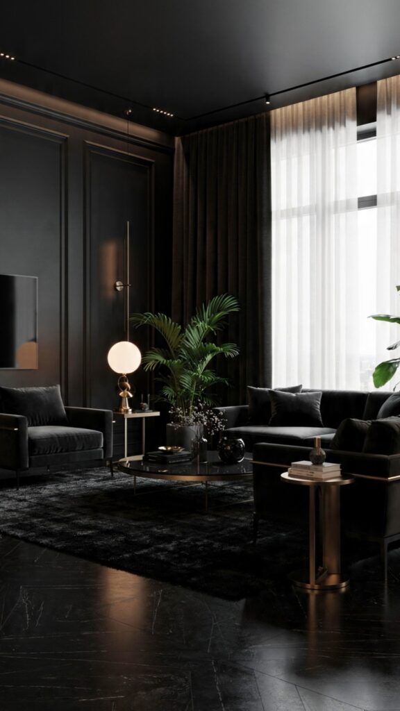 Use Black Flooring for a Dramatic Base