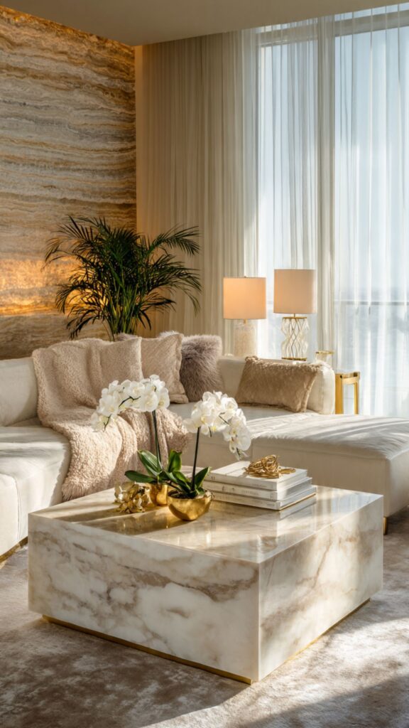 Use Natural Stone and Marble Surfaces