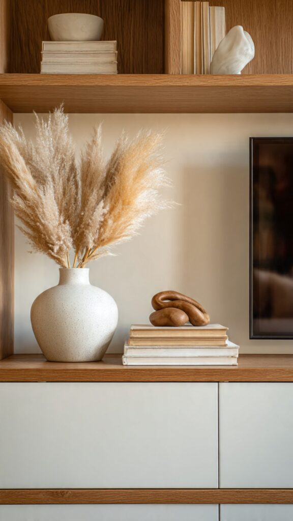 Use the Rule of Three for Styling Shelves