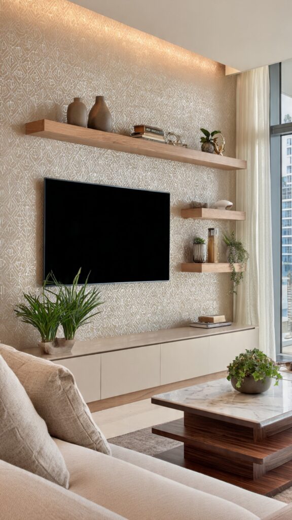 Wallpaper as a TV Wall Design Statement