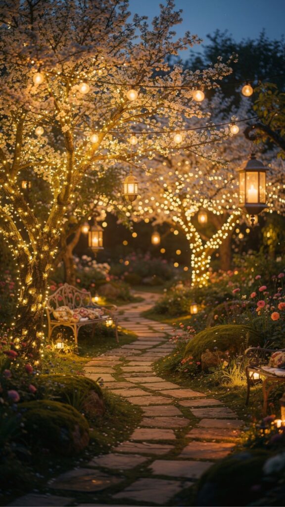 Add Fairy Lights and Enchanted Garden Lighting