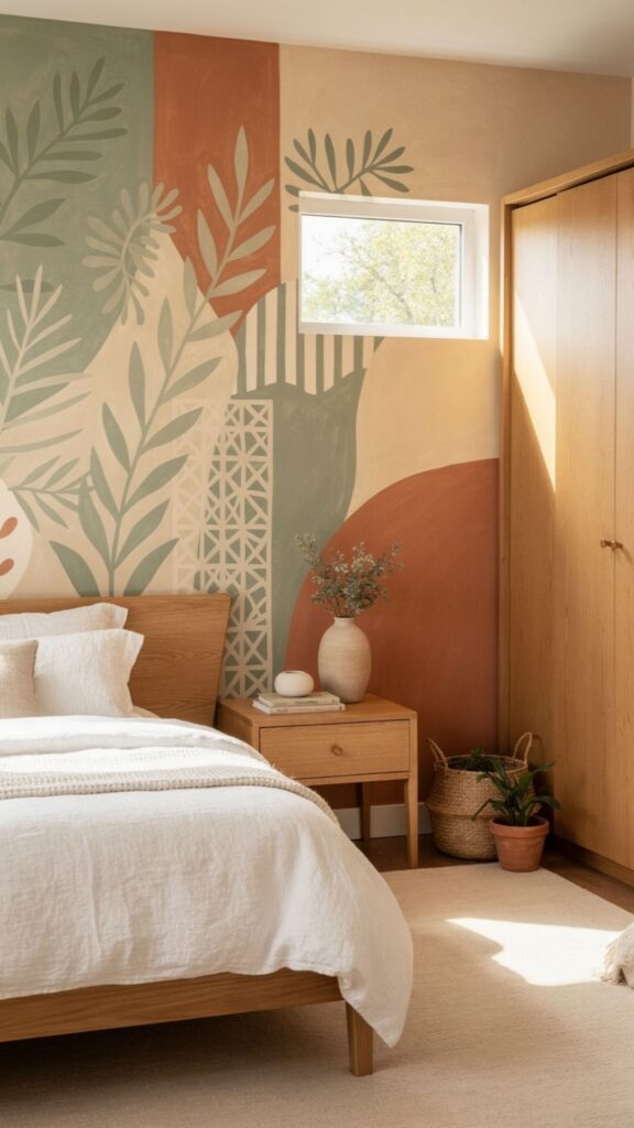 Apply Stencil or Hand-Painted Murals for a Custom Look