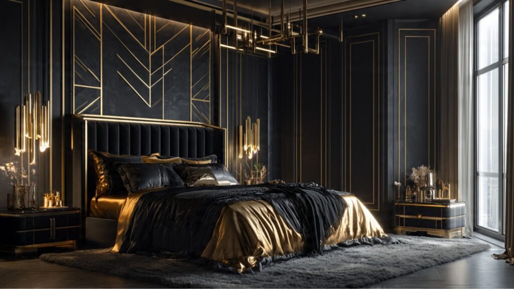 Black and Gold Bedroom Ideas