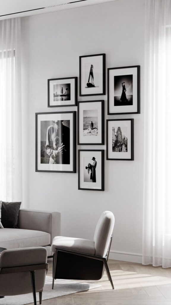 Black and White Photo Walls