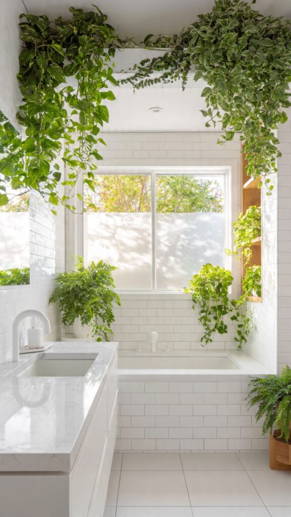 Bring in Biophilic Design with White and Greenery