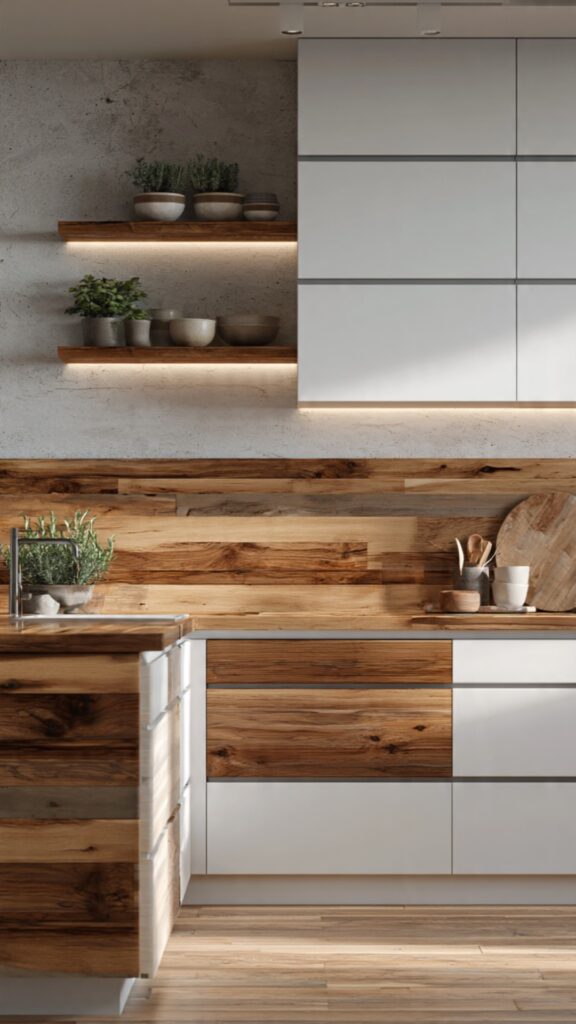 Butcher Block Extension Backsplash