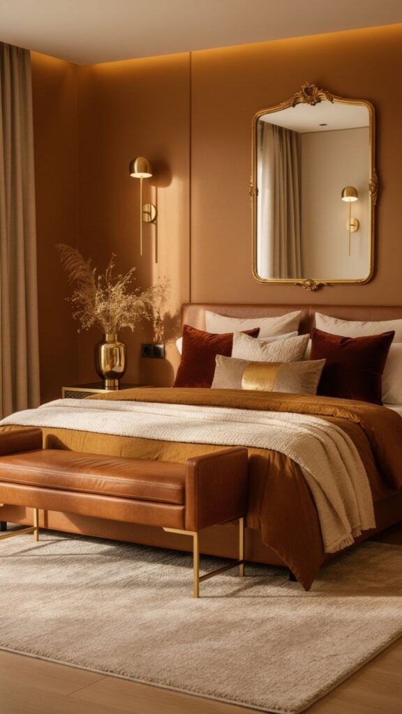 Caramel Brown & Gold