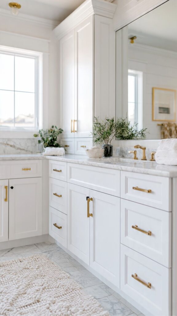 Choose White Cabinetry with Interesting Hardware