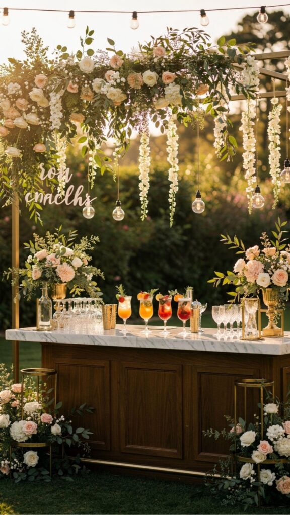 Create a Lush Outdoor Bar and Cocktail Station