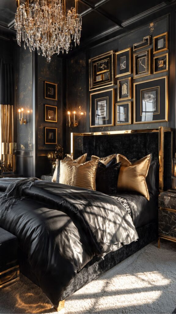 Curated Black & Gold Gallery Wall
