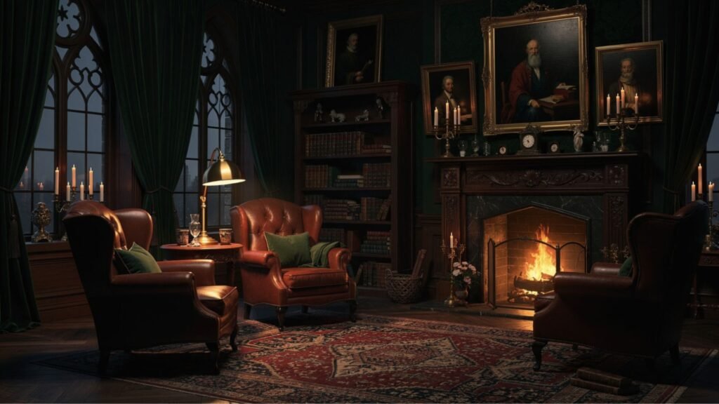 Dark Academia Living Room