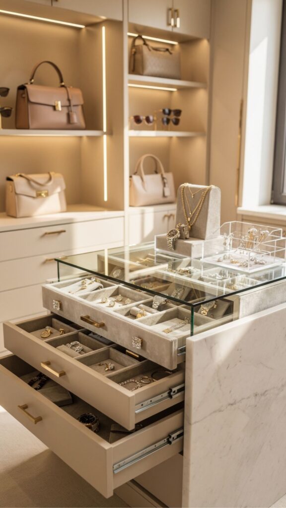Dedicated Jewelry and Accessory Storage