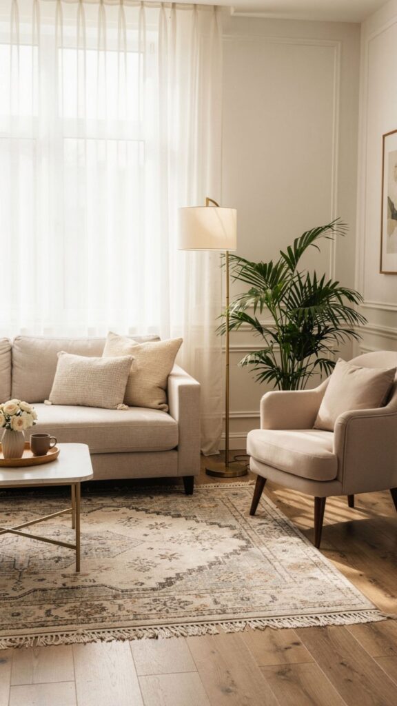 Define Zones with Area Rugs