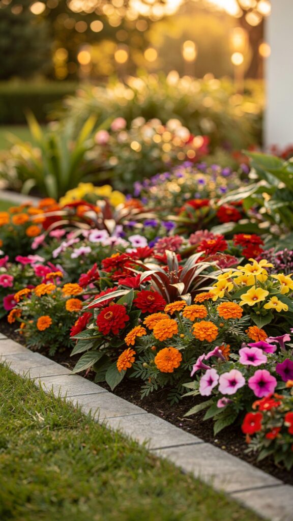 Design a Colorful Annual Flower Border